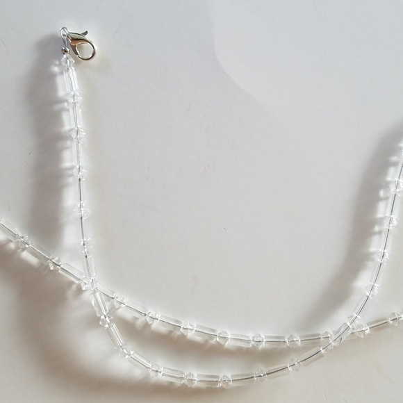 Hand Crafted Mask Chain Holder/Lanyard Clear Crystal 26" - Picture 5 of 5